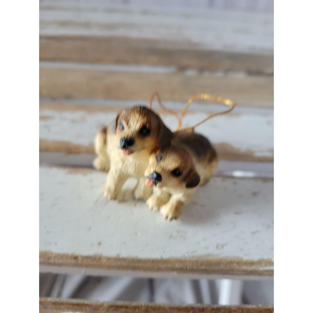 Fn‎ dog puppy beagle ornament Xmas holiday tree 199